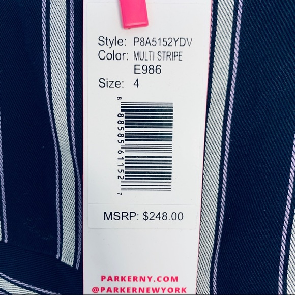 Parker Multi Stripe Navy Blue white Romper - Picture 8 of 12